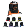 Drawstring Sport Bag w/ Zip Pocket